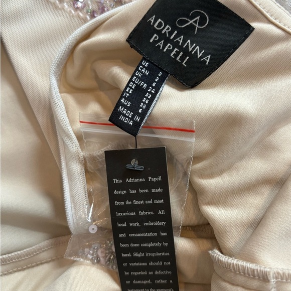 adrianna papell Embellished Mesh Sequin Cocktail wedding Formal Gown dress 2 NWT - Picture 2 of 16